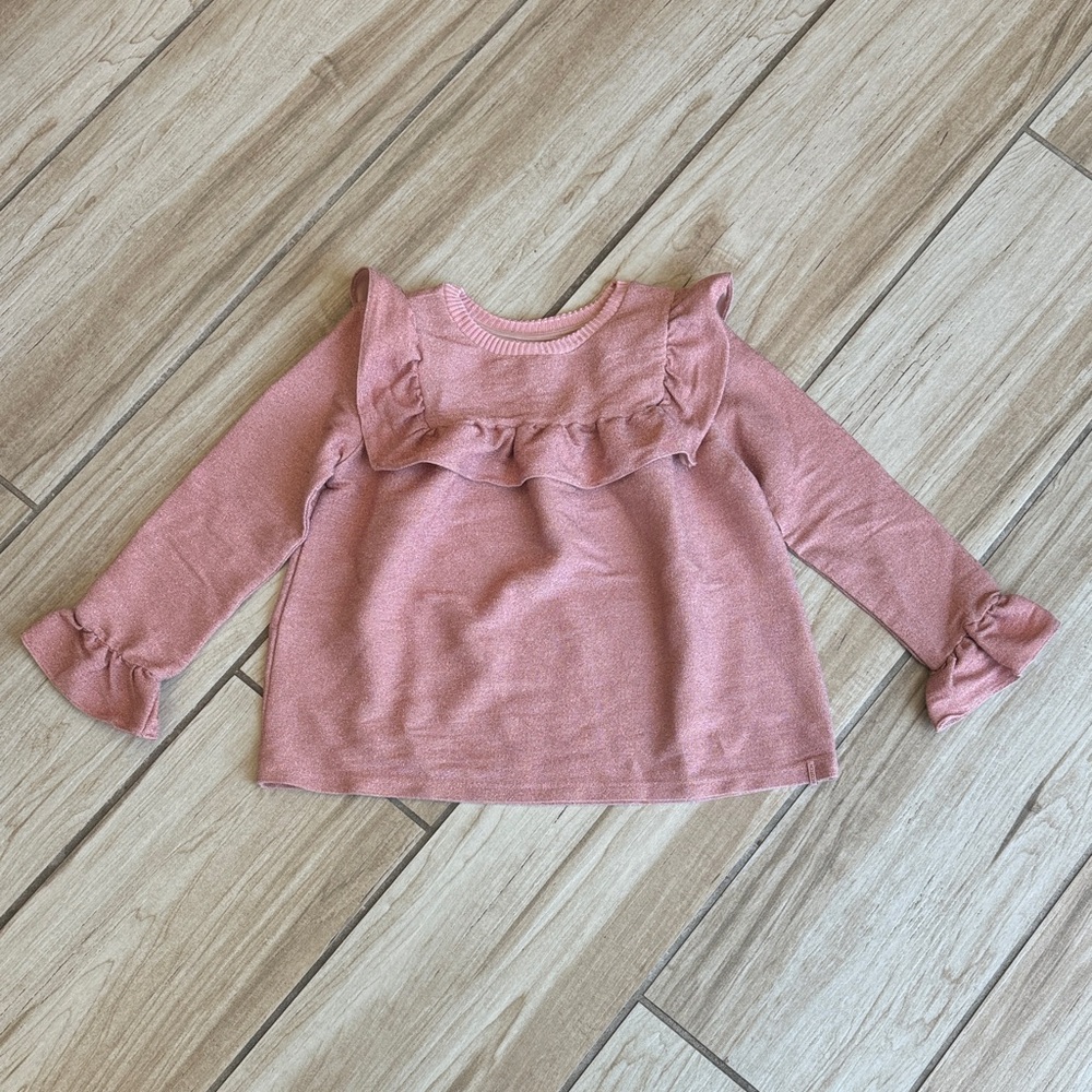 Scotch & Soda Mauve Pink Ruffle Long Sleeve Top